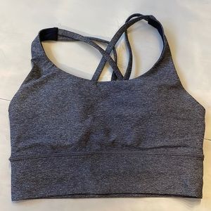 Grey lululemon sports bra size 2